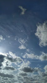Low angle view of clouds in sky