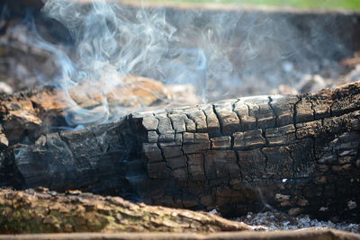 Close-up of bonfire