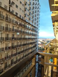 High angle view of apartment building