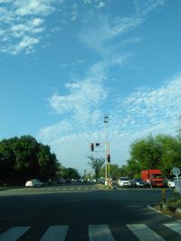 View of street against sky