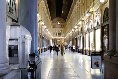 People walking at galeries royales saint-hubert