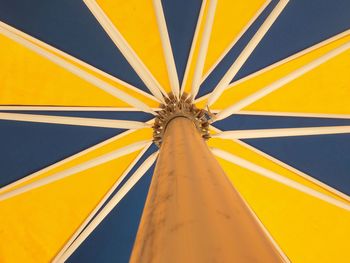 Directly below shot of beach umbrella