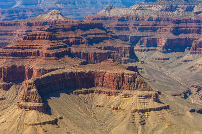 High angle view of rock formations