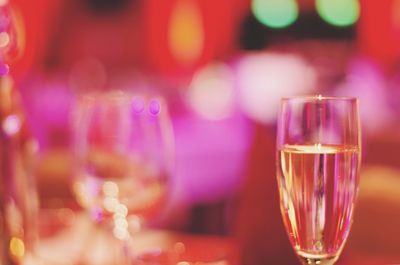 Close-up of wine glass