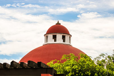 Low angle view of traditional building against sky