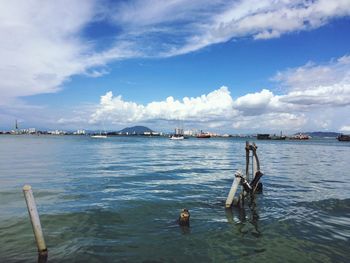 Boats in sea