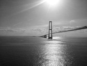 Suspension bridge over sea