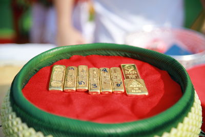 Close-up of padlocks