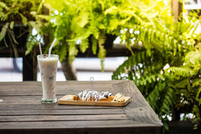 Close-up of drink on table