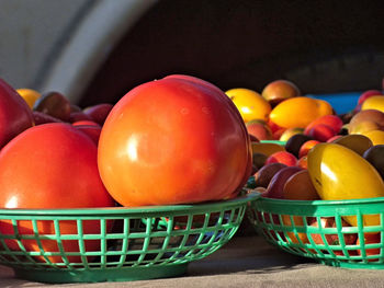 Close-up of fruits in basket