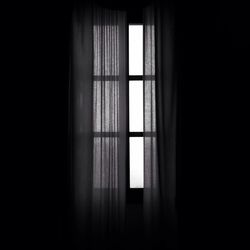 View of window in dark room