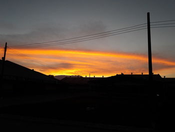 Scenic view of dramatic sky during sunset