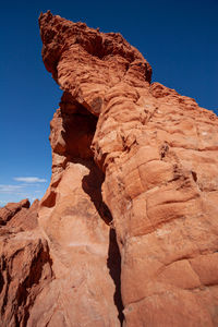 Low angle view of rock formation