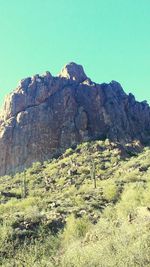 Scenic view of mountains against clear sky