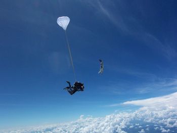 Low angle view of parachute