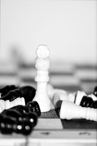 Close-up of chess pieces