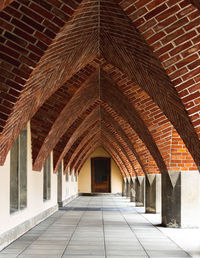 Red brick archway in old school