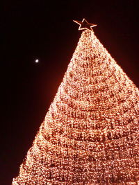 Low angle view of illuminated building