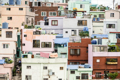 Full frame shot of residential buildings