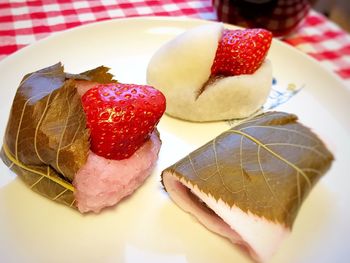 Close-up of cake in plate