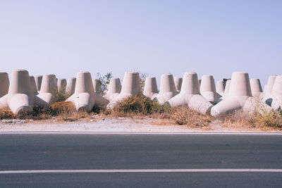 Panoramic shot of road against clear sky