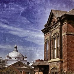 Low angle view of church against sky