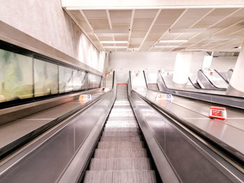 View of escalator