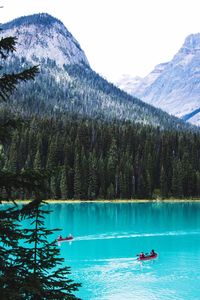 Scenic view of lake against mountain