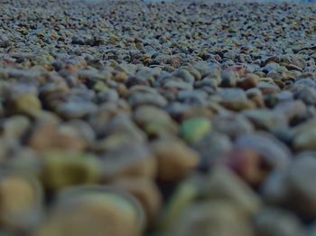 Close-up of stones on pebbles