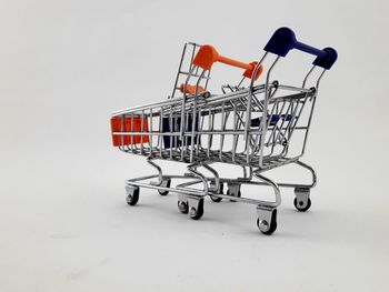 Bicycles against white background