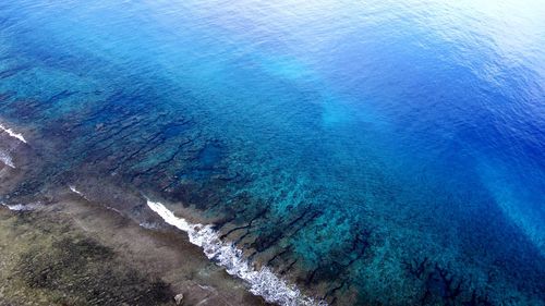 Aerial view of sea waves