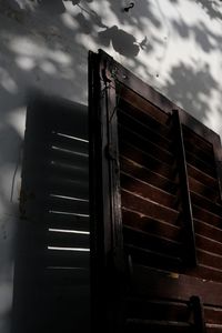 High angle view of staircase in water