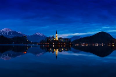 Reflection of clouds in lake