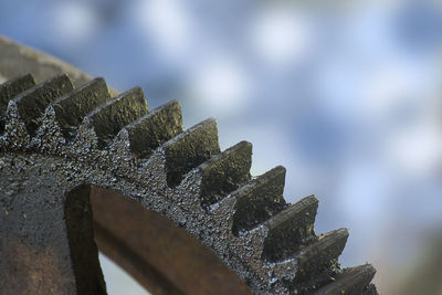 Low angle view of rusty metal structure