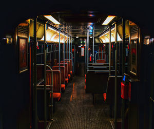 Empty subway at night