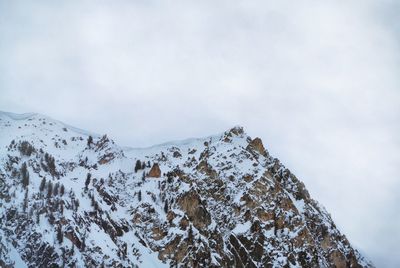 Scenic view of snow covered mountains