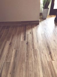 Close-up of hardwood floor at home