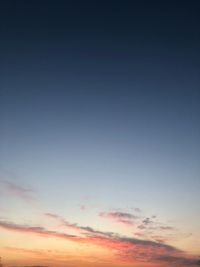 Low angle view of sky during sunset