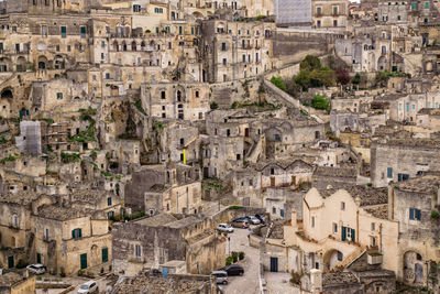 High angle view of town