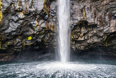 Scenic view of waterfall