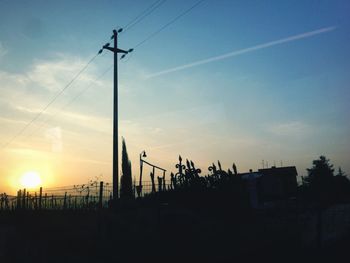 Low angle view of sky at sunset