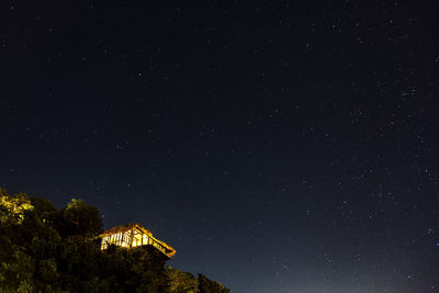 Low angle view of star field against sky at night