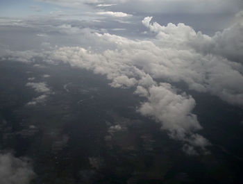 Aerial view of clouds in sky