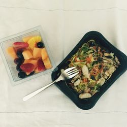 Close-up of food on table