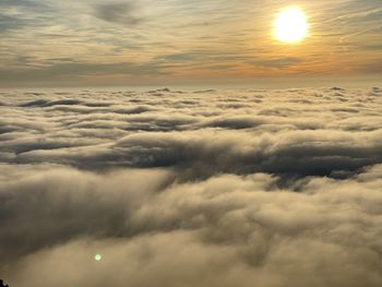Low angle view of clouds in sky during sunset