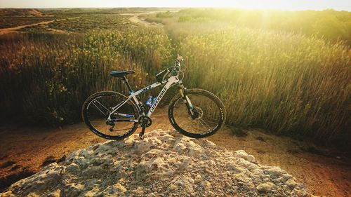 Bicycle on field