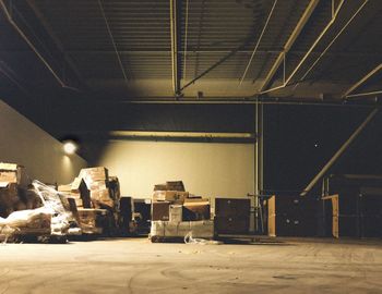 Interior of abandoned building