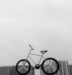 Bicycle against clear sky