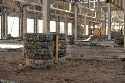 Stack of abandoned building