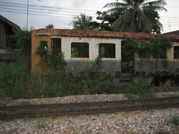 Abandoned building against sky